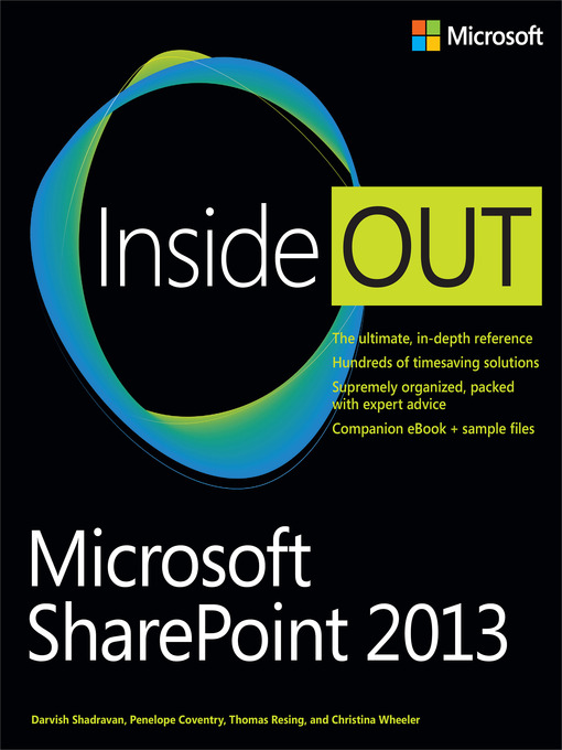 Title details for Microsoft SharePoint 2013 Inside Out by Darvish Shadravan - Available